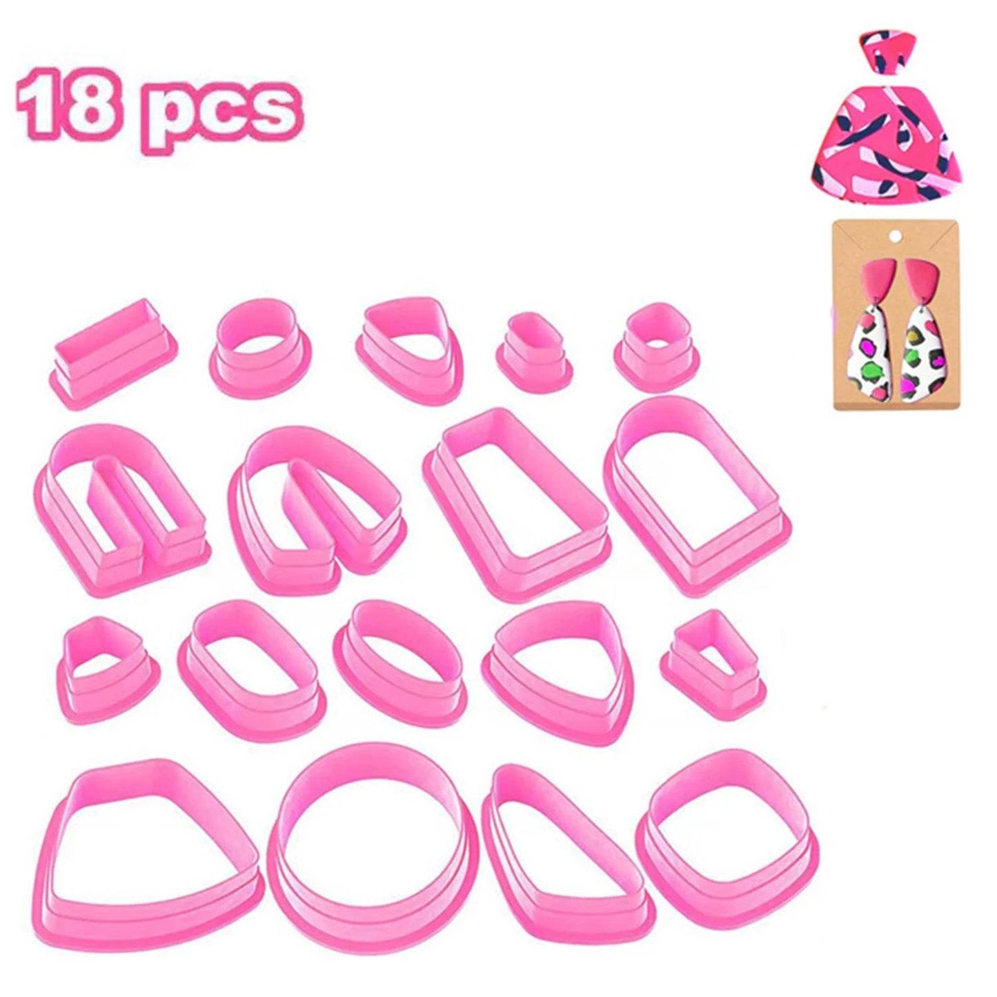 Premium Polymer Clay Molds Kit 18 Shapes for Earrings - ToylandEU