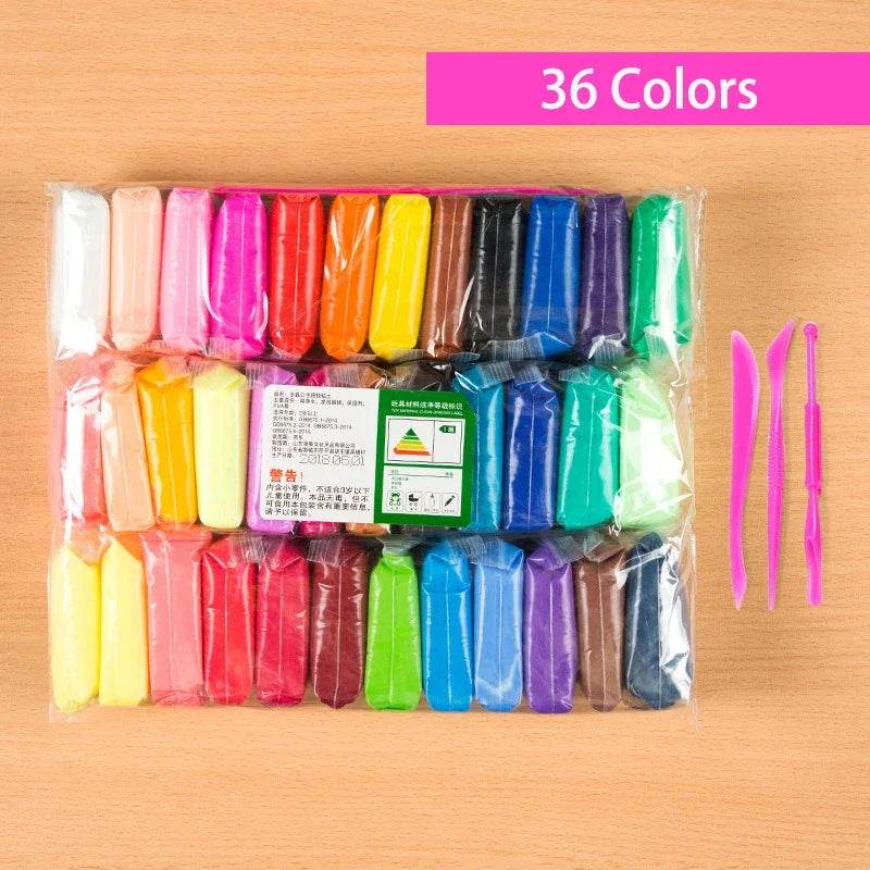 Premium Polymer Light Clay Set 36 Colors For Kids Craft - ToylandEU