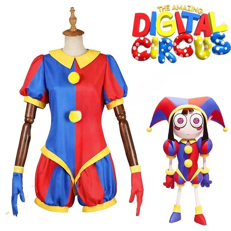 Premium Pomni Circus Cosplay Costume Hat Gloves Kids - ToylandEU