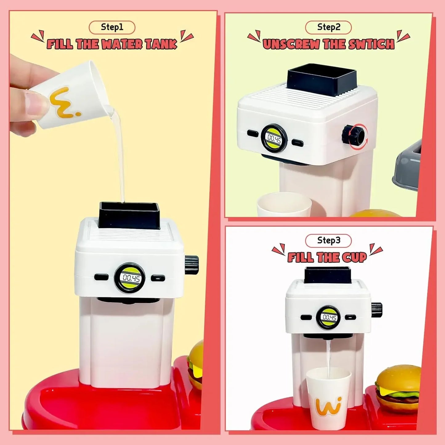 Premium Pretend Play Fast Food Toys 71 Piece Set With Realistic Food And Cash Register For Toddlers - ToylandEU