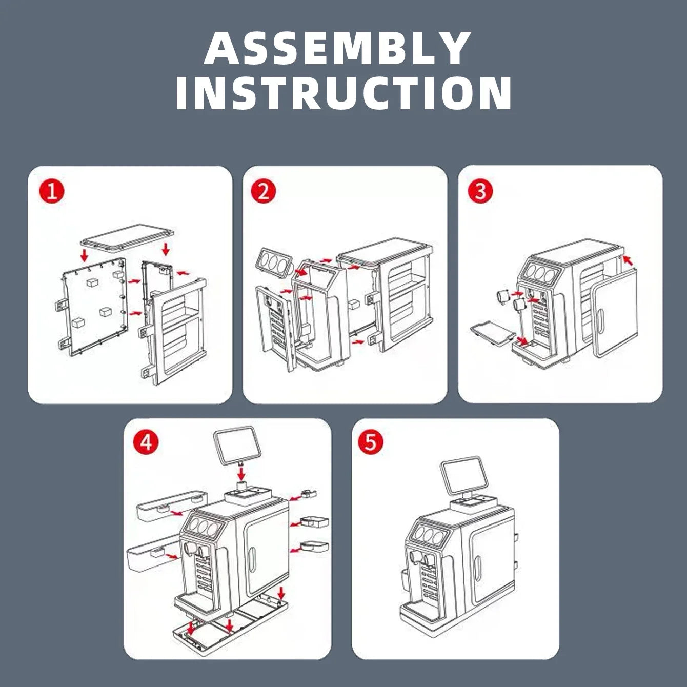 Premium Pretend Play Set For Kids Electric Coffee Machine Simulation And Cash Register 46 Piece Role Play Toy Kit - ToylandEU