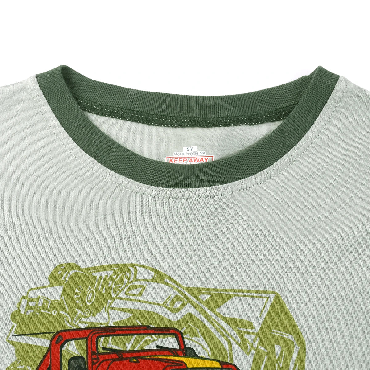 Premium Printed Long Sleeve And Long Pants Off Road Vehicle Pajama Set For Boys Aged 2 To 9 Soft Cotton Polyester Blend - ToylandEU