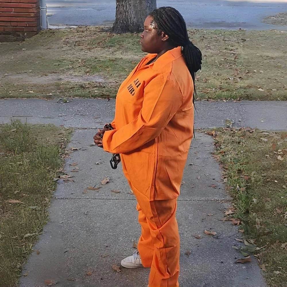 Premium Prisoner Costume Inmate Jumpsuit For Adults - ToylandEU