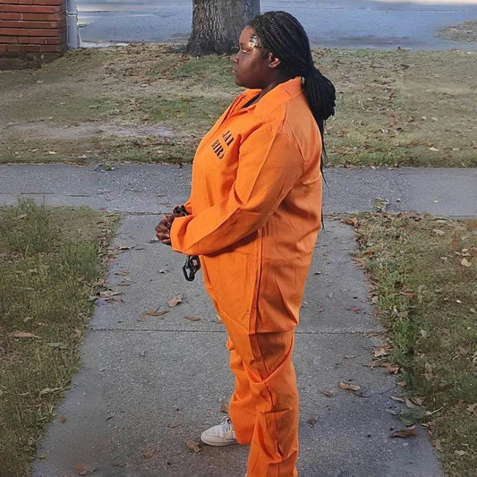 Premium Prisoner Costume Inmate Jumpsuit For Adults - ToylandEU