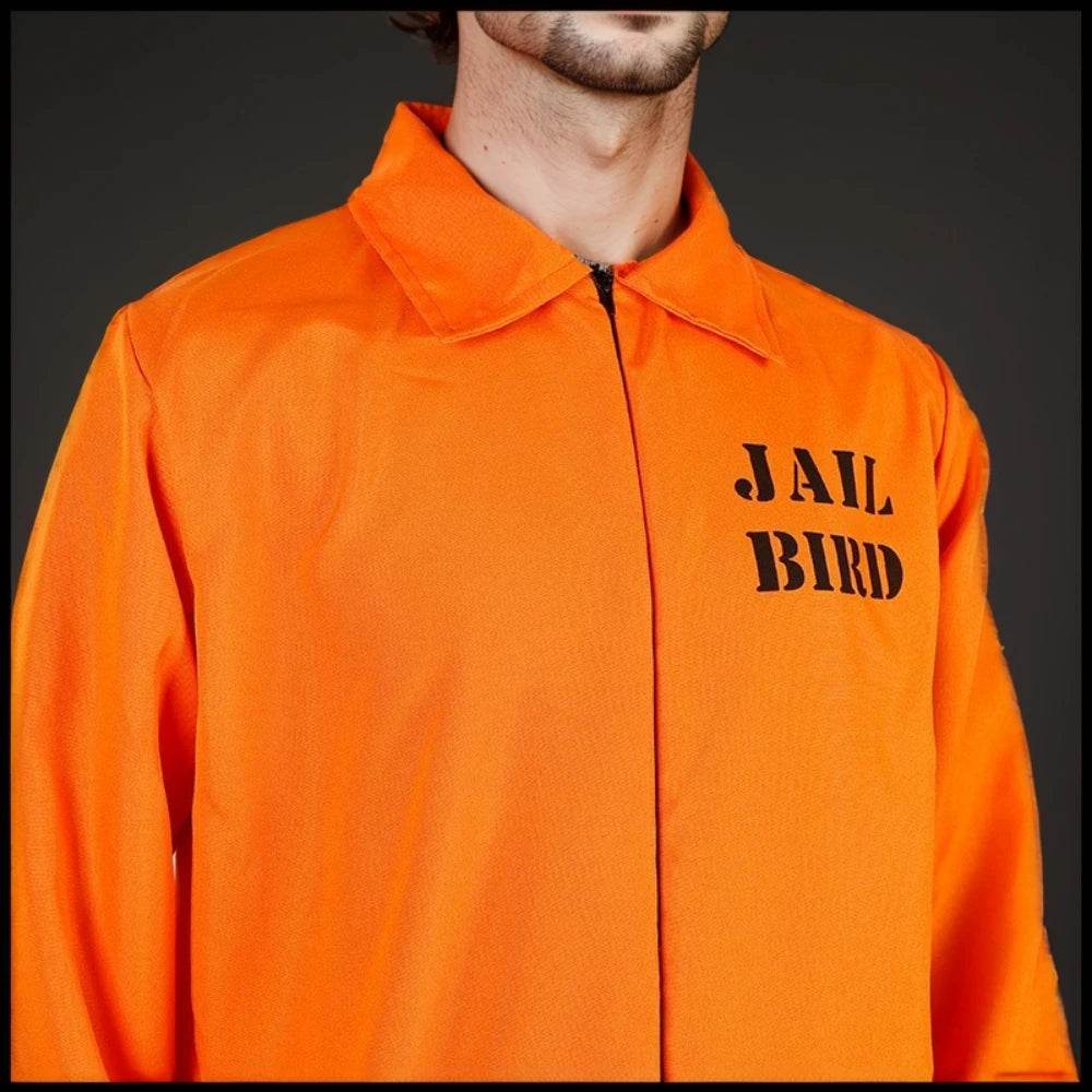 Premium Prisoner Costume Inmate Jumpsuit For Adults - ToylandEU