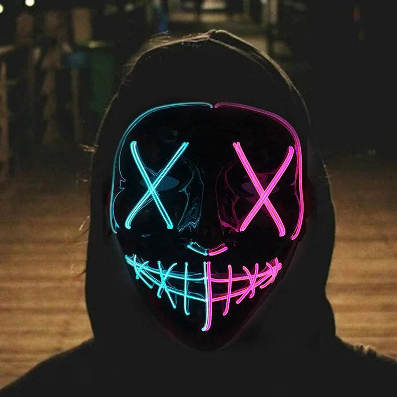 Premium Purge Mask Glowing Scary Face For Halloween Cosplay - ToylandEU
