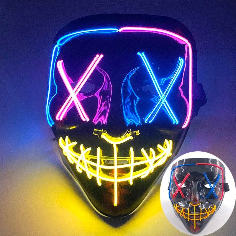 Premium Purge Mask Glowing Scary Face For Halloween Cosplay - ToylandEU