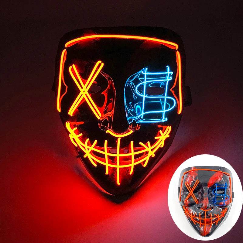 Premium Purge Mask Glowing Scary Face For Halloween Cosplay - ToylandEU