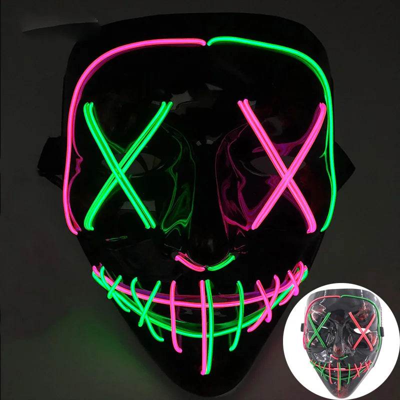 Premium Purge Mask Glowing Scary Face For Halloween Cosplay - ToylandEU