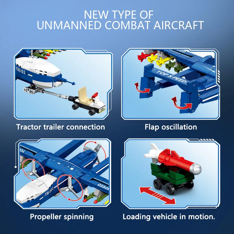 Premium Quality SEMBO 434-Piece MOC Military Fighter Building Blocks Set for Kids and Collectors - ToylandEU