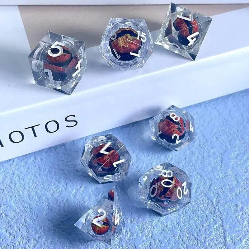  Premium Quicksand Dragon Eye Dice Set - Unique 7 Designs -  ToylandEU™