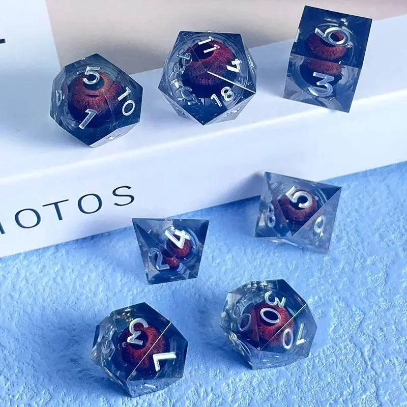  Premium Quicksand Dragon Eye Dice Set - Unique 7 Designs -  ToylandEU™