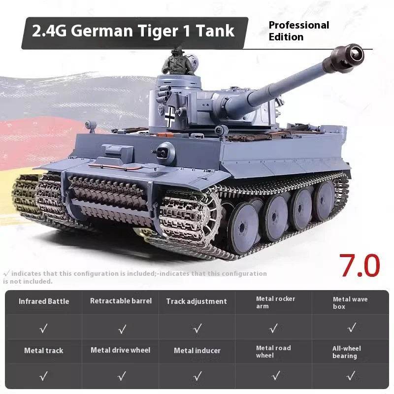 Premium RC Battle Tank German Tiger I For Collectors - ToylandEU