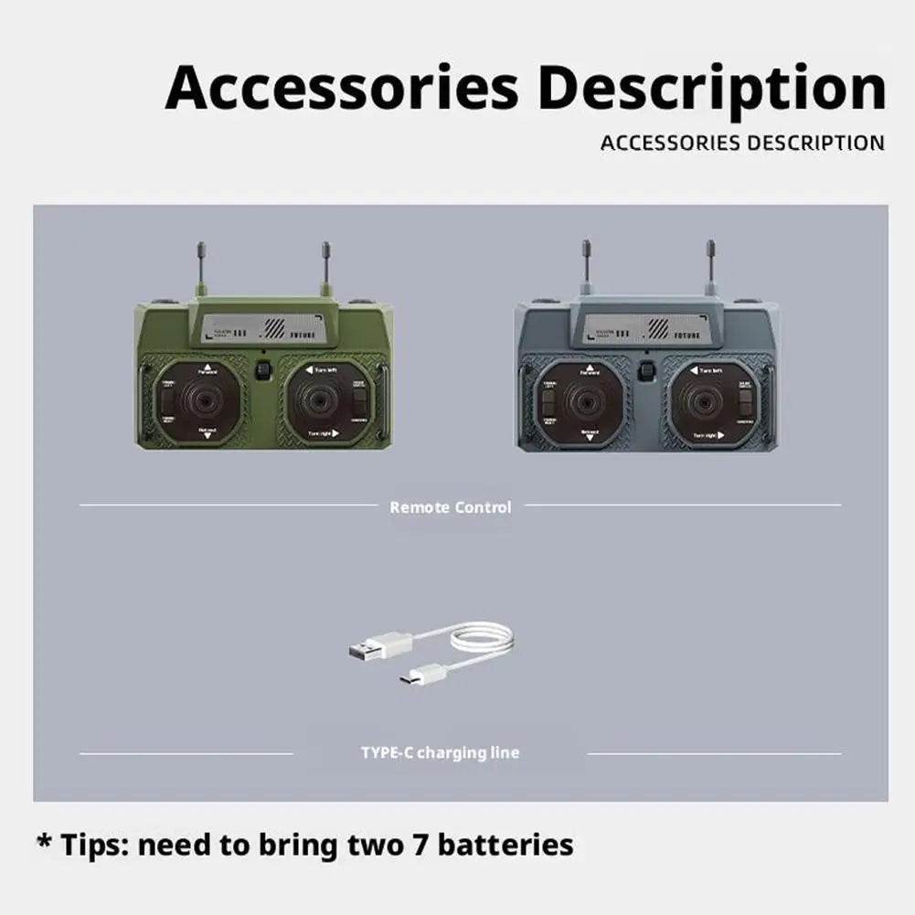 Premium RC Battle Tank Infrared With Rotation For Boys - ToylandEU