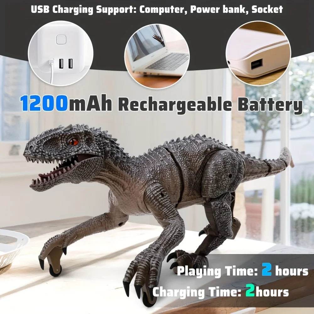 Premium RC Dinosaur Toy Realistic Led Light Roaring Kids - ToylandEU