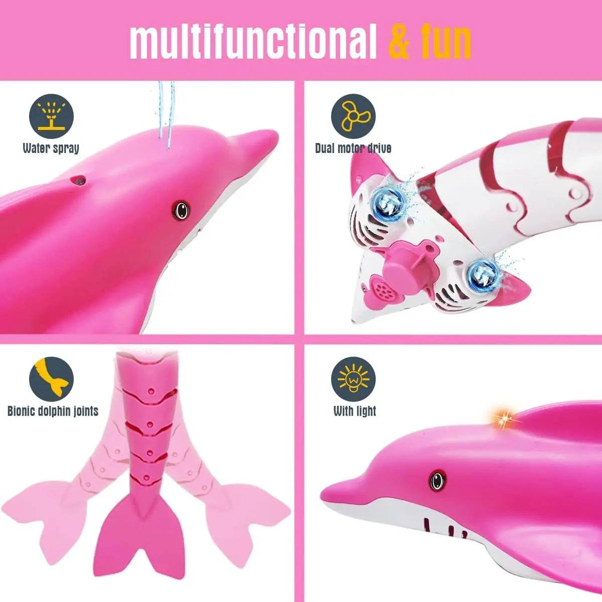 Premium RC Dolphin Toy 2 4G Realistic Swimming For Pool Bath - ToylandEU