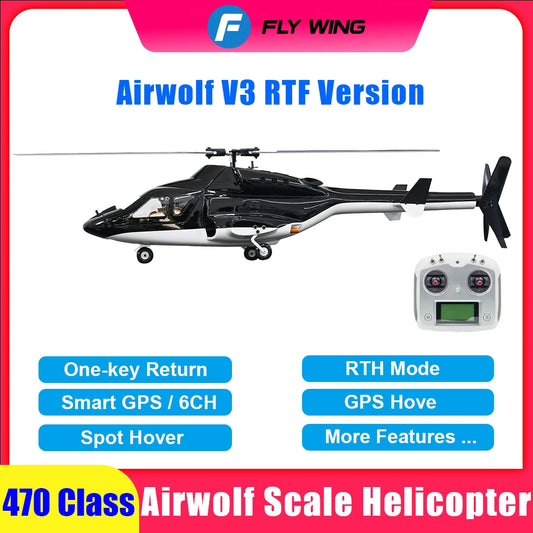 Premium RC Helicopter GPS RTF Airwolf V3 Auto Aerobatic For Enthusiasts - ToylandEU