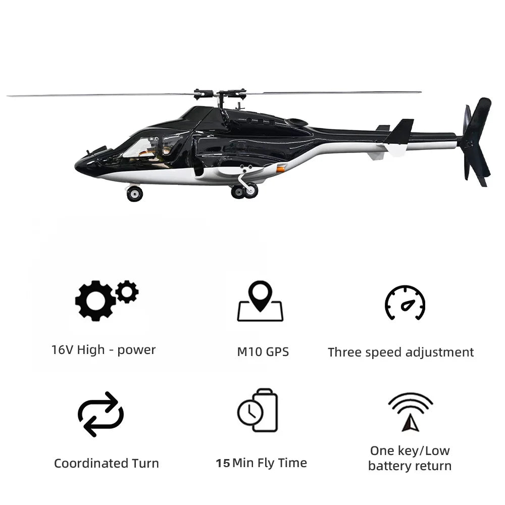 Premium RC Helicopter GPS RTF Airwolf V3 Auto Aerobatic For Enthusiasts - ToylandEU