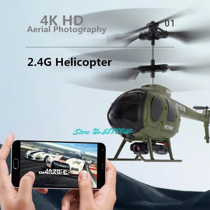 Premium RC Helicopter With 4K Camera App Control For Kids - ToylandEU