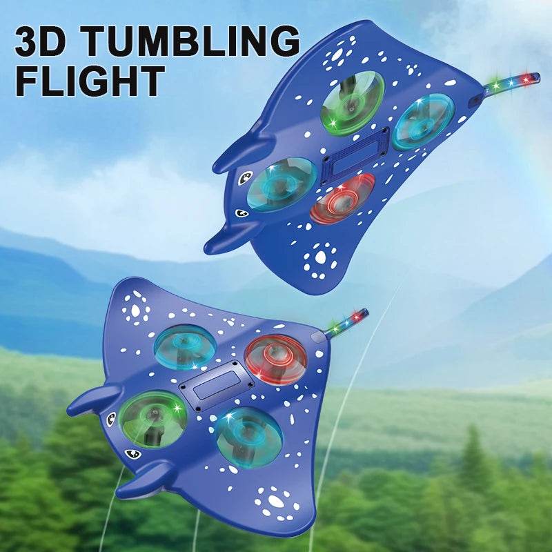 Premium RC Manta Ray Gravity Glider Dazzling Light For Kids - ToylandEU