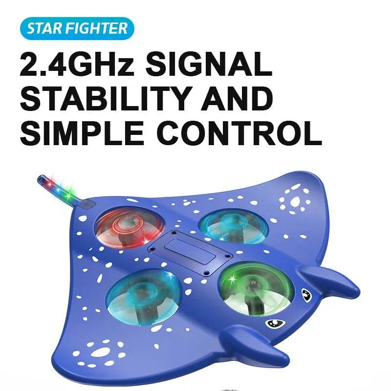 Premium RC Manta Ray Gravity Glider Dazzling Light For Kids - ToylandEU