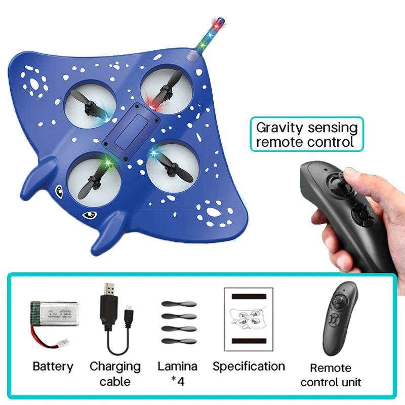 Premium RC Manta Ray Gravity Glider Dazzling Light For Kids - ToylandEU