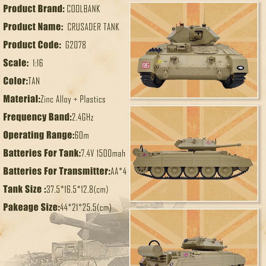 Premium RC Tank 1 By 16 Real Suspension For Hobbyists - ToylandEU