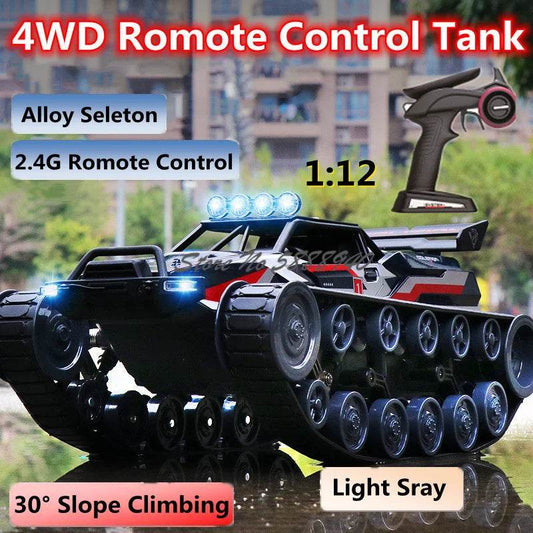 Premium RC Tank All Terrain Alloy LED Light Off Road - ToylandEU
