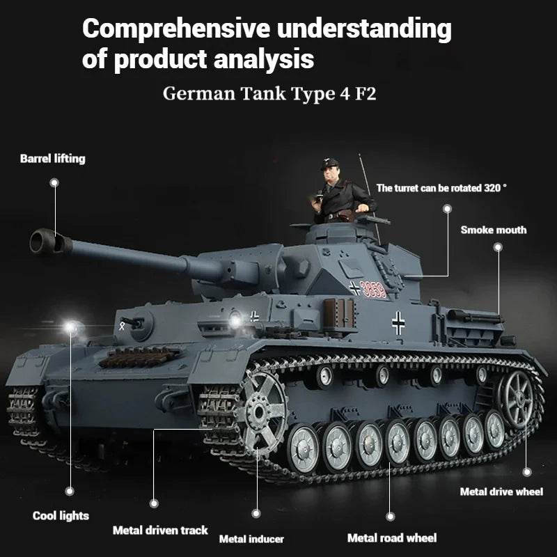 Premium RC Tank German IV F2 1 By 16 Smoke For Hobbyists - ToylandEU