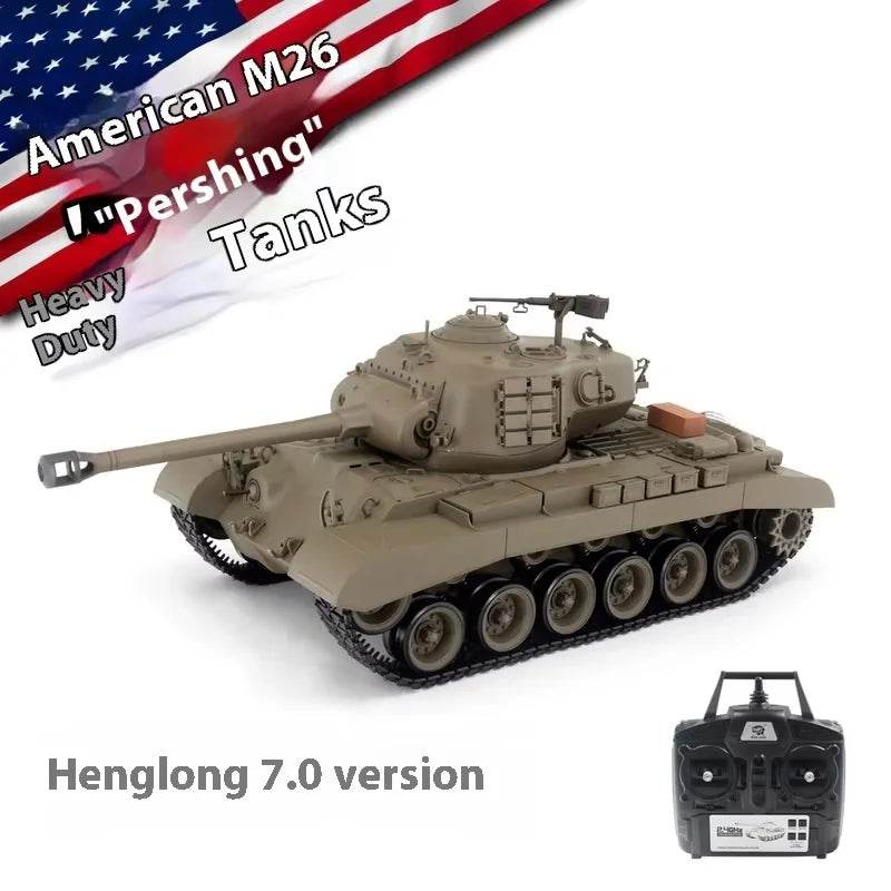 Premium RC Tank Pershing Model Firing Smoke For Hobbyists - ToylandEU