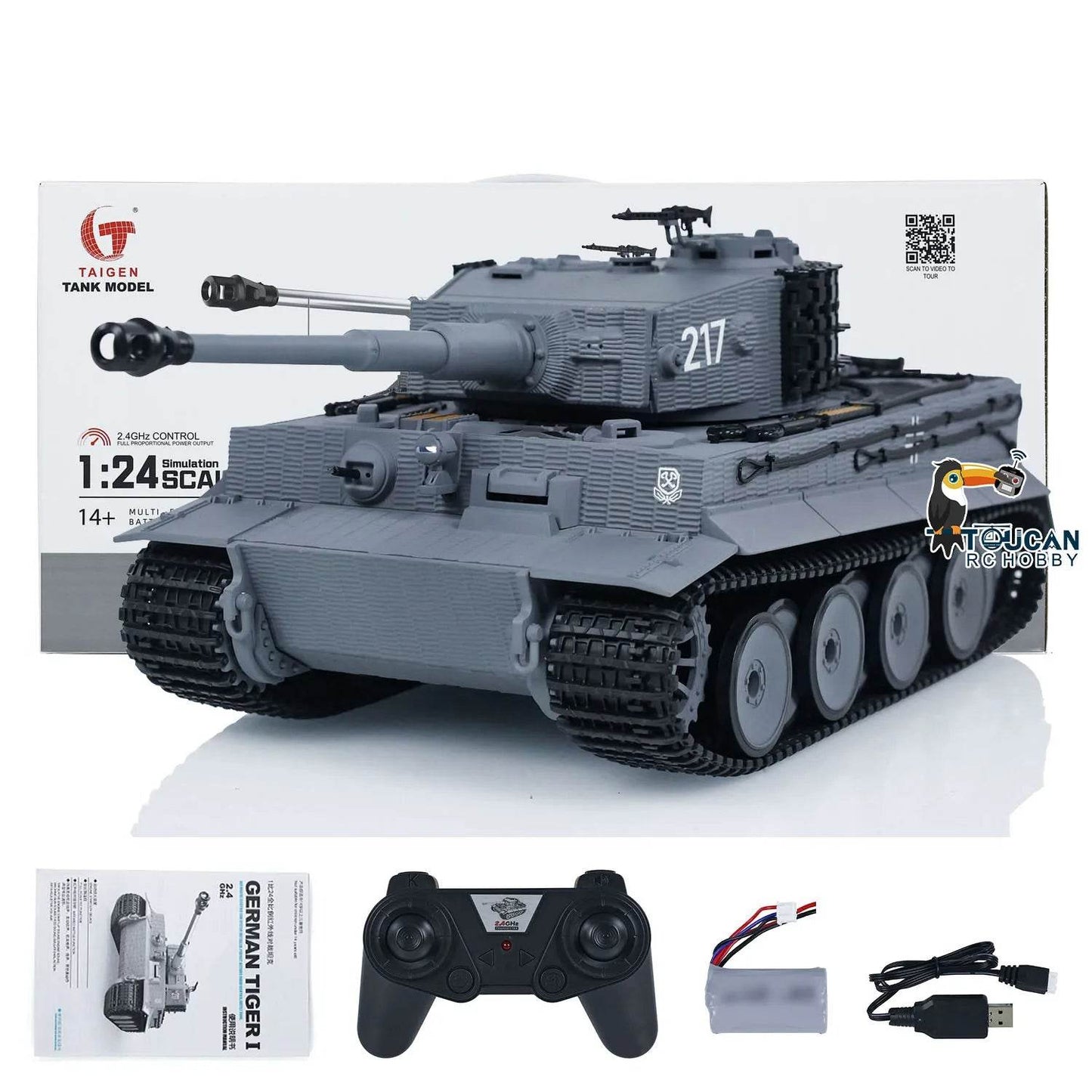 Премиум RC танк Tiger I Taigen 1 24 Scale IR Combat Boys - ToylandEU