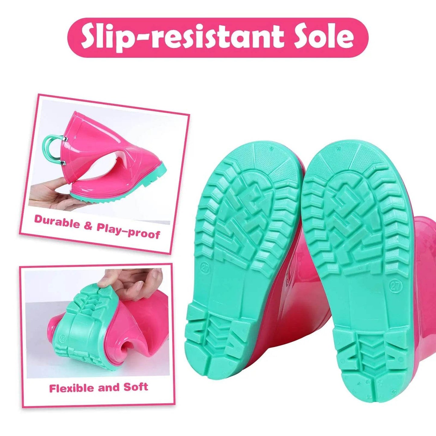 Premium Rain Boots Buckle Strap Cartoon Design For Kids - ToylandEU