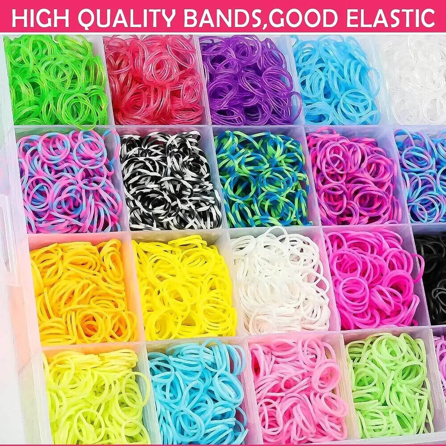 Premium Rainbow Bracelets Loom Kit DIY 15000 Pcs For Girls - ToylandEU
