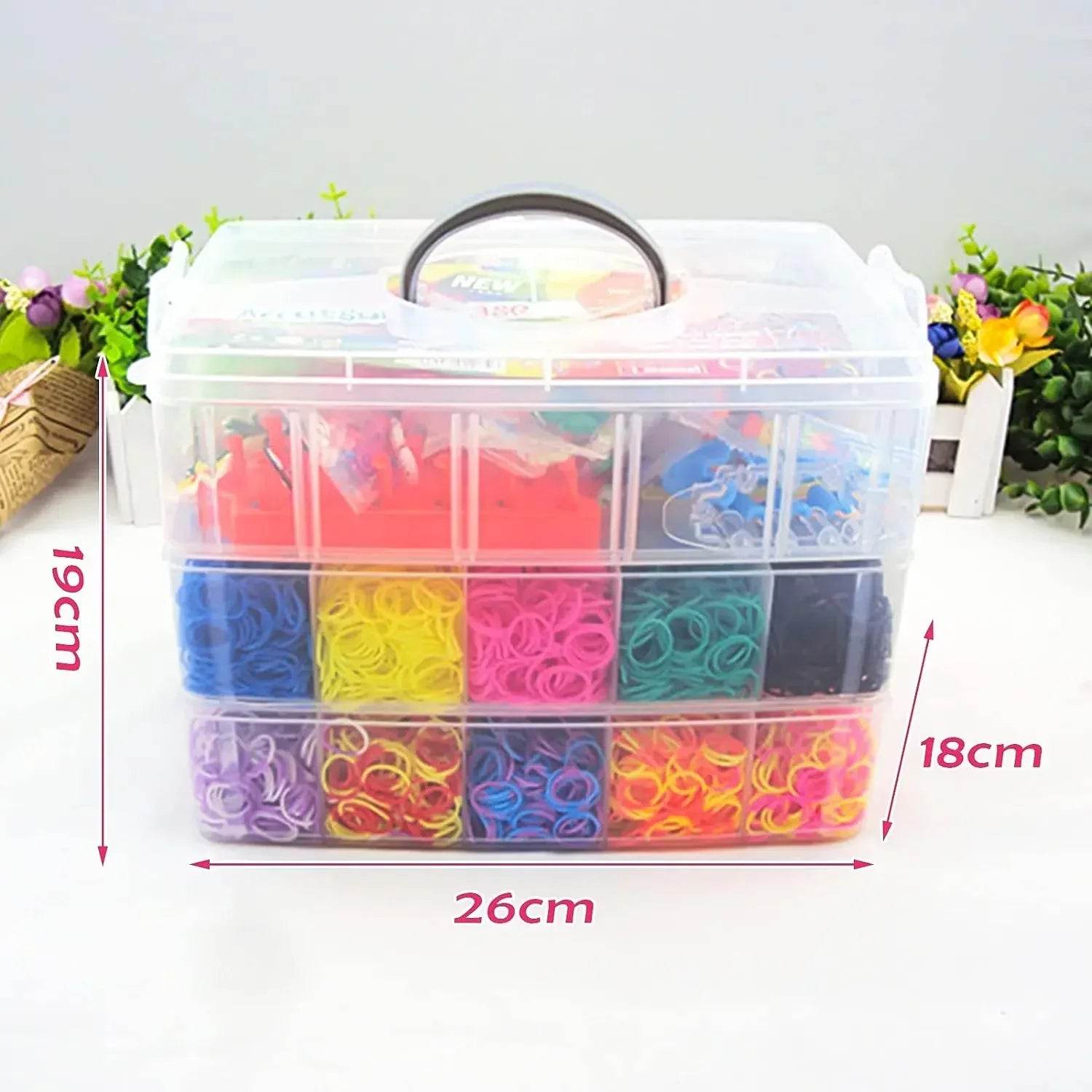 Premium Rainbow Bracelets Loom Kit DIY 15000 Pcs For Girls - ToylandEU