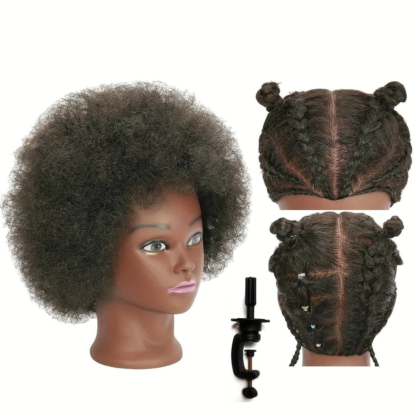 Premium Real Hair Kinky Curly Mannequin Head For Practice - ToylandEU