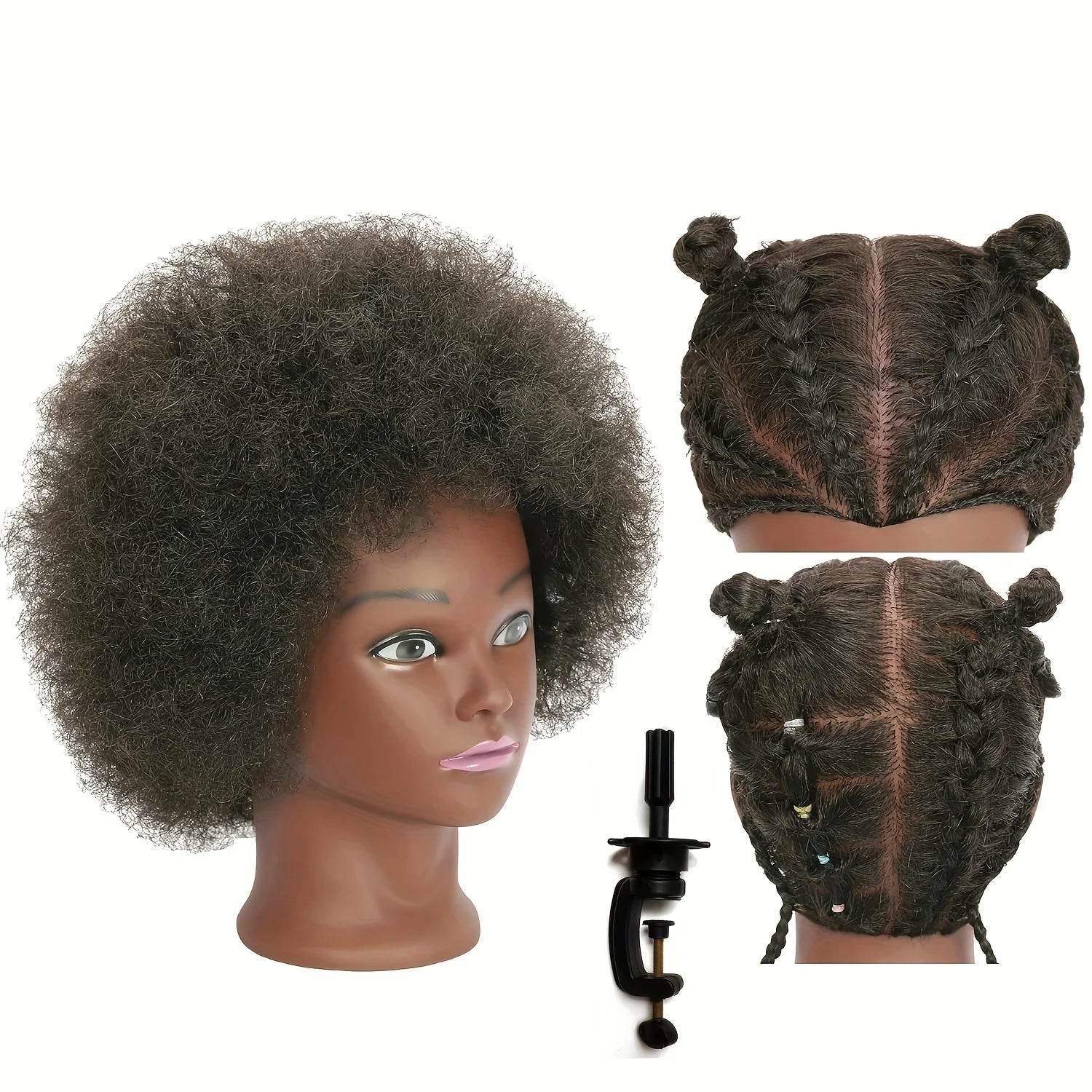 Premium Real Hair Kinky Curly Mannequin Head For Practice - ToylandEU