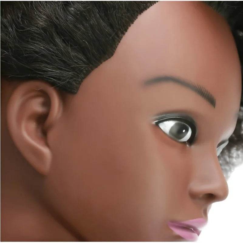 Premium Real Hair Kinky Curly Mannequin Head For Practice - ToylandEU