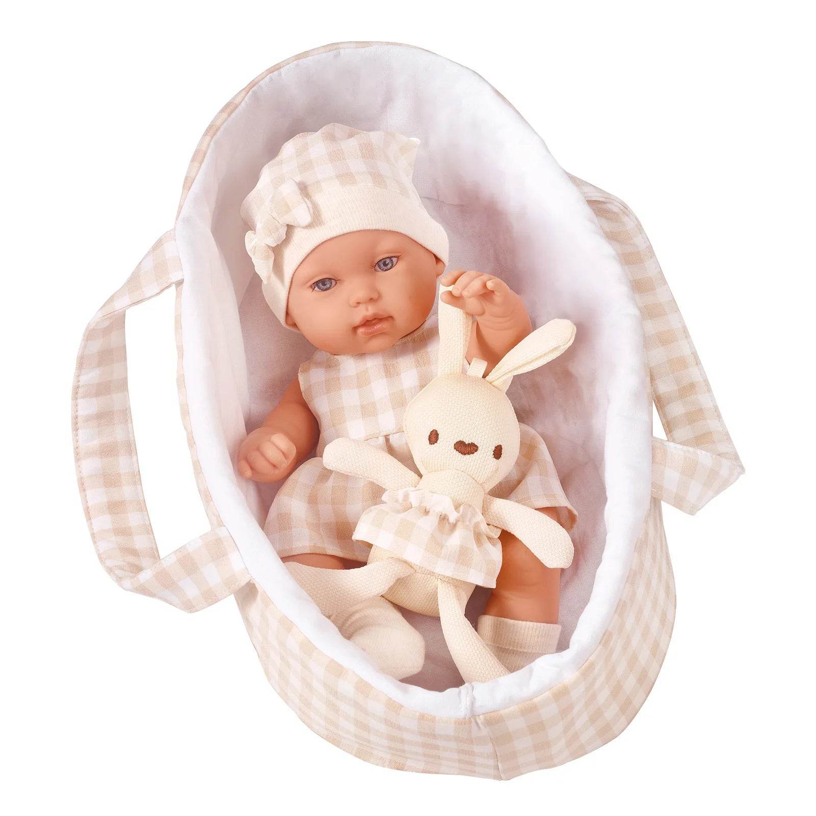 Premium Realistic Reborn Doll 14Inch With Rabbit For Kids - ToylandEU
