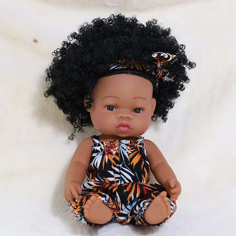 Premium Realistic Reborn Doll 35cm Soft Vinyl Lifelike African Baby For Babies And Collectors Worldwide - ToylandEU