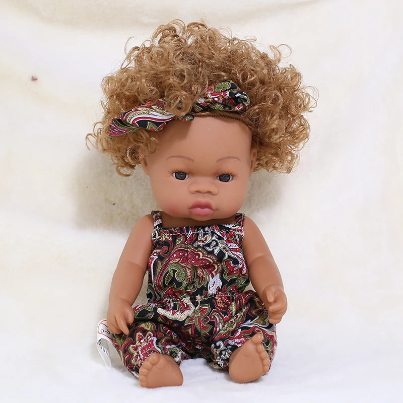 Premium Realistic Reborn Doll 35cm Soft Vinyl Lifelike African Baby For Babies And Collectors Worldwide - ToylandEU