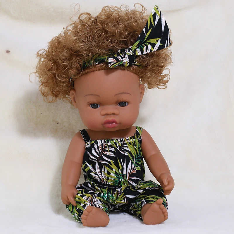 Premium Realistic Reborn Doll 35cm Soft Vinyl Lifelike African Baby For Babies And Collectors Worldwide - ToylandEU