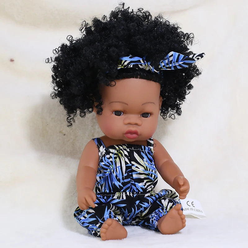 Premium Realistic Reborn Doll 35cm Soft Vinyl Lifelike African Baby For Babies And Collectors Worldwide - ToylandEU