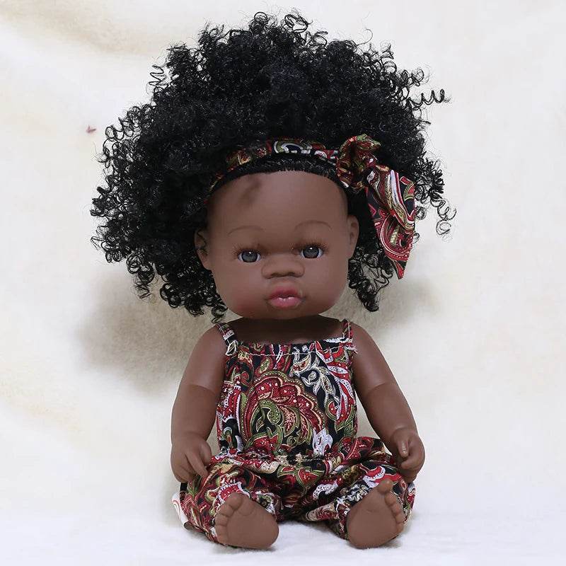 Premium Realistic Reborn Doll 35cm Soft Vinyl Lifelike African Baby For Babies And Collectors Worldwide - ToylandEU