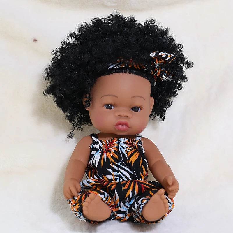 Premium Realistic Reborn Doll 35cm Soft Vinyl Lifelike African Baby For Babies And Collectors Worldwide - ToylandEU