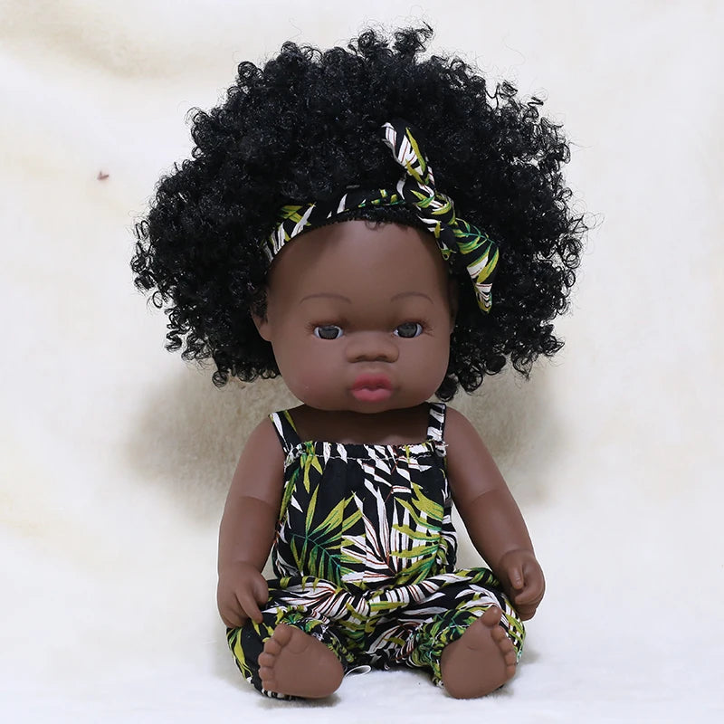Premium Realistic Reborn Doll 35cm Soft Vinyl Lifelike African Baby For Babies And Collectors Worldwide - ToylandEU