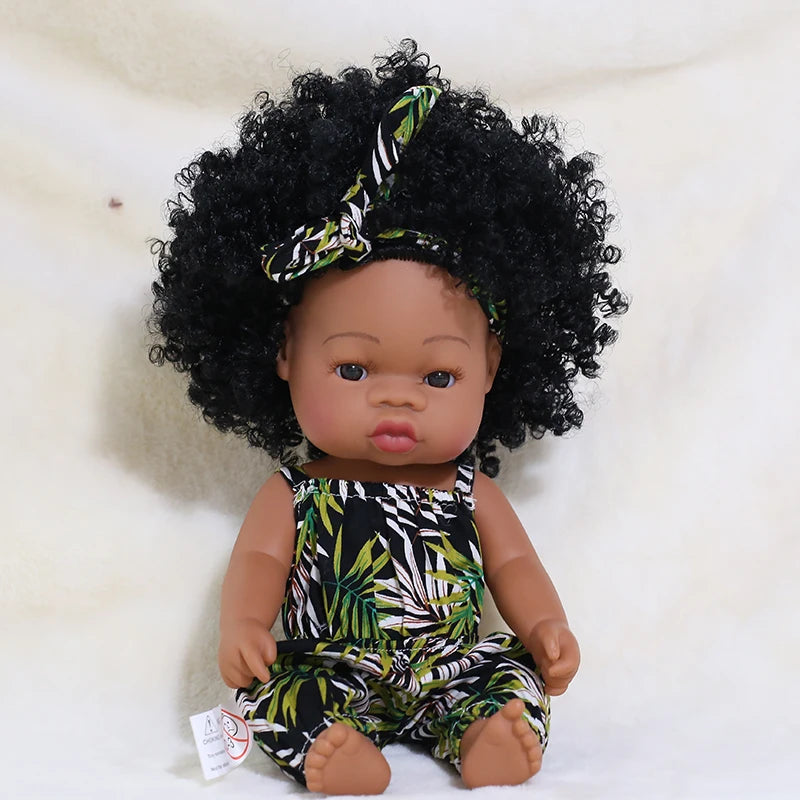 Premium Realistic Reborn Doll 35cm Soft Vinyl Lifelike African Baby For Babies And Collectors Worldwide - ToylandEU