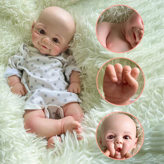 Премиум Reborn Doll, цяла кукла, платинена, силиконова, 18 инча, подарък - ToylandEU