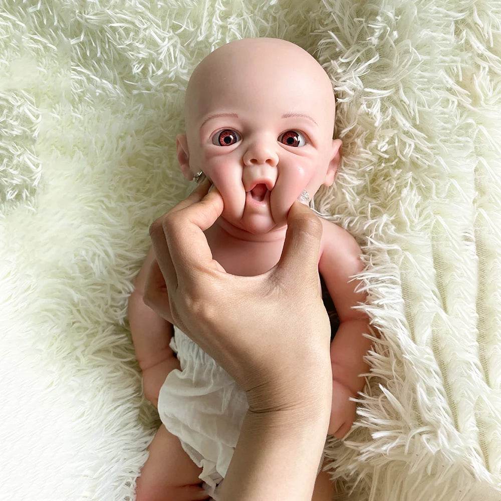 Premium Reborn Doll Full Body Platinum Silicone 18 Inch Gift - ToylandEU