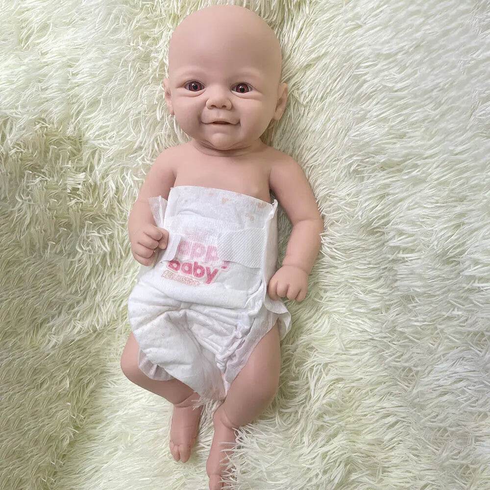 Premium Reborn Doll Full Body Platinum Silicone 18 Inch Gift - ToylandEU