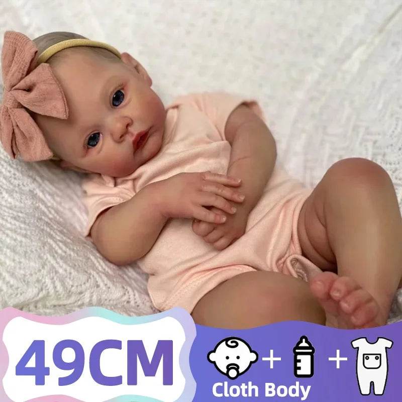 Premium Reborn Doll Full Vinyl 3D Skin Meadow Girl Collector - ToylandEU